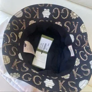 New Authentic Gucci Ken Scott GG monogram Canvas bucket Hat black S 57cm New Authentic Gucci Ken Scott print monogram Canvas bucket  main image 2